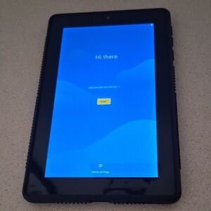 Black Tablet with Protective Case - Ready-to-Use Display - You Get Tablet & Case